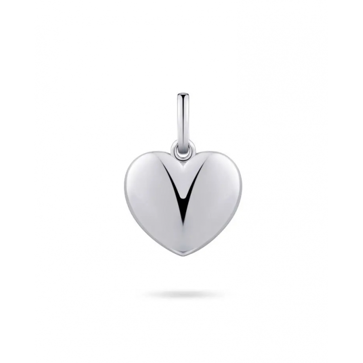 Hanger, zilver hart (12mm.) - 21932