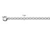 Armband, zilver gerhodineerd jasseron 7mm. (Lengte: 21cm.) - 21901