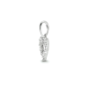 Hanger, 14krt.witgoud hart met zirconia (9x8mm.) - 21904