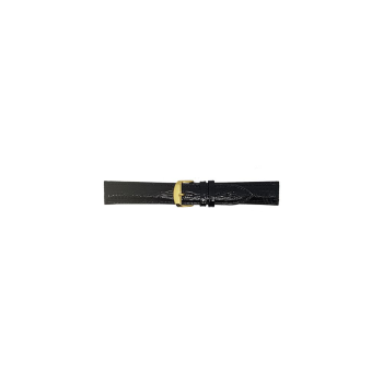 Horlogeband 18mm Zwart, Tejus print - 21936
