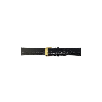 Horlogeband 18mm Zwart, Tejus print - 21936