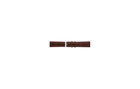 EXTRA LONG alligator print calf leather watch strap, mat. With strong case and buckle connection, stitchinged loop and stainless steel buckle. This watch strap has soft leather lining and is super flexible. - 21937