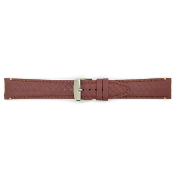 Hand braided top grain chocolate brown calf leather watch strap with nubuck lining. This high end watch strap from the exclusive PRIME collection is available in 5 colors ,4 sizes and is exclusively made for BBS - 21940