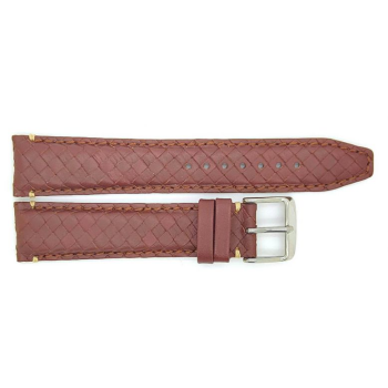 Hand braided top grain chocolate brown calf leather watch strap with nubuck lining. This high end watch strap from the exclusive PRIME collection is available in 5 colors ,4 sizes and is exclusively made for BBS - 21940