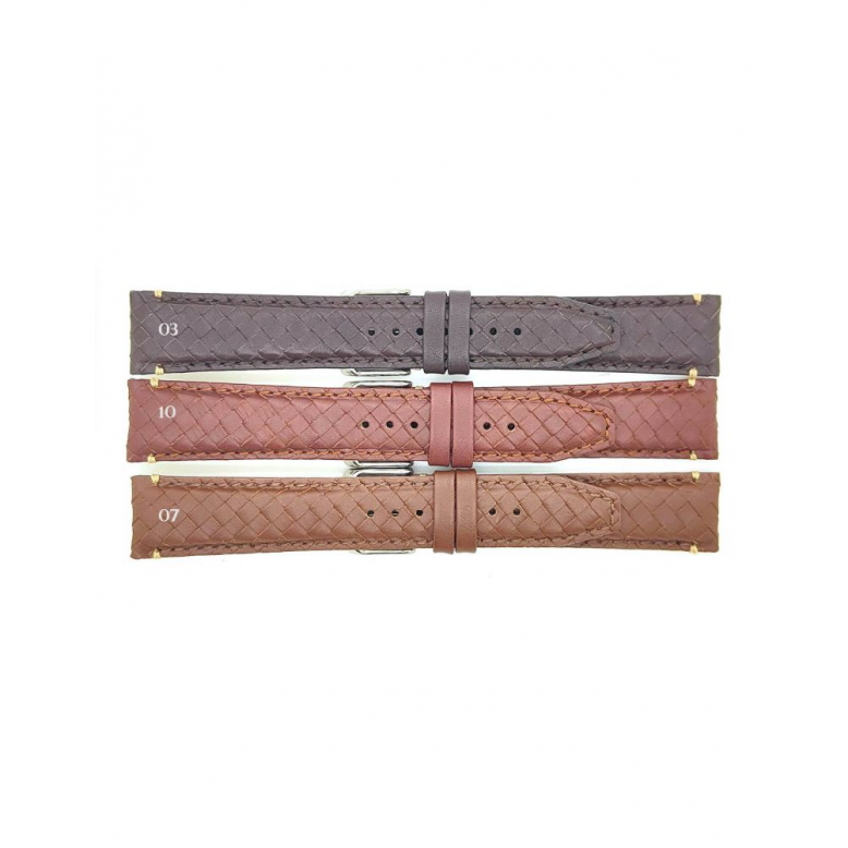 Hand braided top grain chocolate brown calf leather watch strap with nubuck lining. This high end watch strap from the exclusive PRIME collection is available in 5 colors ,4 sizes and is exclusively made for BBS - 21940 Hand braided top grain chocolate brown calf leather watch strap with nubuck lining. This high end watch strap from the exclusive PRIME collection is available in 5 colors ,4 sizes and is exclusively made for BBS - 21940
