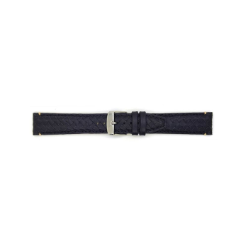 Hand braided top grain black calf leather watch strap with nubuck lining. This high end watch strap from the exclusive PRIME collection is available in 5 colors ,4 sizes and is exclusively made for BBS - 21941
