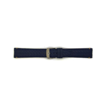Hand braided top grain calf leather watch strap in navy blue with nubuck lining. This high end watch strap from the exclusive PRIME collection is available in 5 colors ,4 sizes and is exclusively made for BBS - 21942