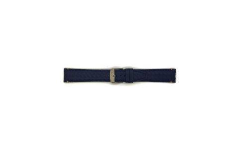 Hand braided top grain calf leather watch strap in navy blue with nubuck lining. This high end watch strap from the exclusive PRIME collection is available in 5 colors ,4 sizes and is exclusively made for BBS - 21942