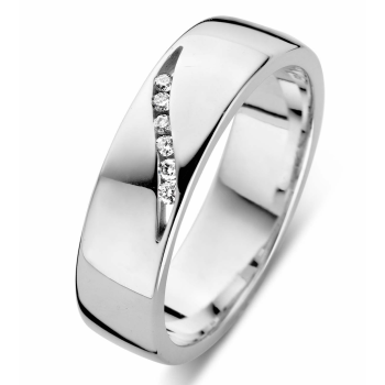 Rosa Di Luca Ring, zilver met diamant 0,06ct. (maat 58) - 17873 Rosa Di Luca Ring, zilver met diamant 0,06ct. (maat 58) - 17873