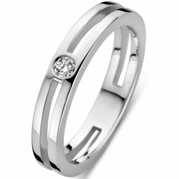 Rosa Di Luca Ring, zilver met diamant 0,03ct. (maat 58) - 17874
