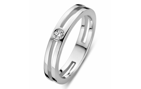 Rosa Di Luca Ring, zilver met diamant 0,03ct. (maat 58) - 17874