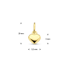 Hanger, 14krt.goud hart (5,5mm.) - 17889