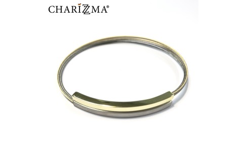 Charizzma Armband, edelstaal/edelstaal verguld met zilveren magnetische sluiting - 17897