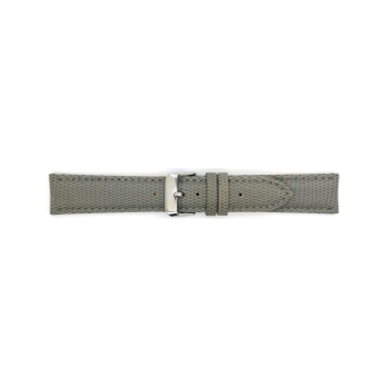 calf leather watch strap with fine lizard print and nubuck lining. This semi padded watch strap is soft and has a stainless steel buckle. - 21943