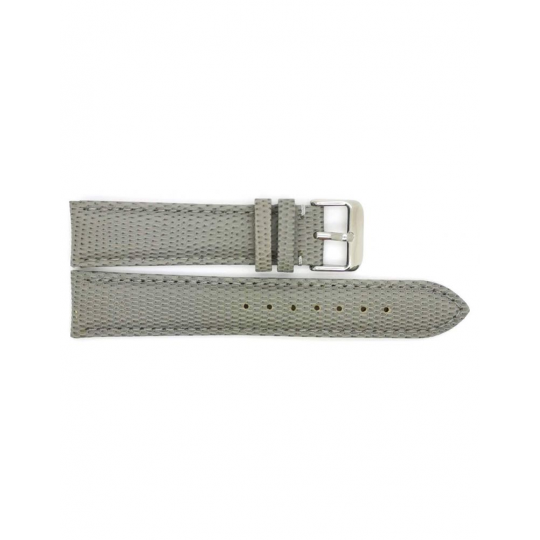 calf leather watch strap with fine lizard print and nubuck lining. This semi padded watch strap is soft and has a stainless steel buckle. - 21943