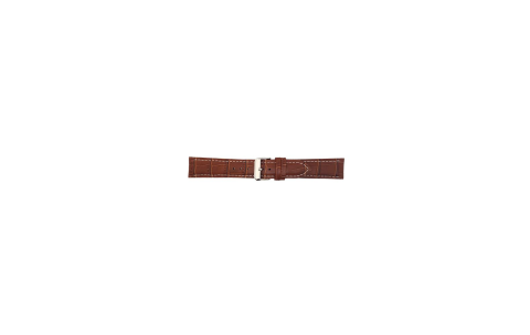 Horlogeband 20mm Krokodillenprint Lichtbruin - 20736