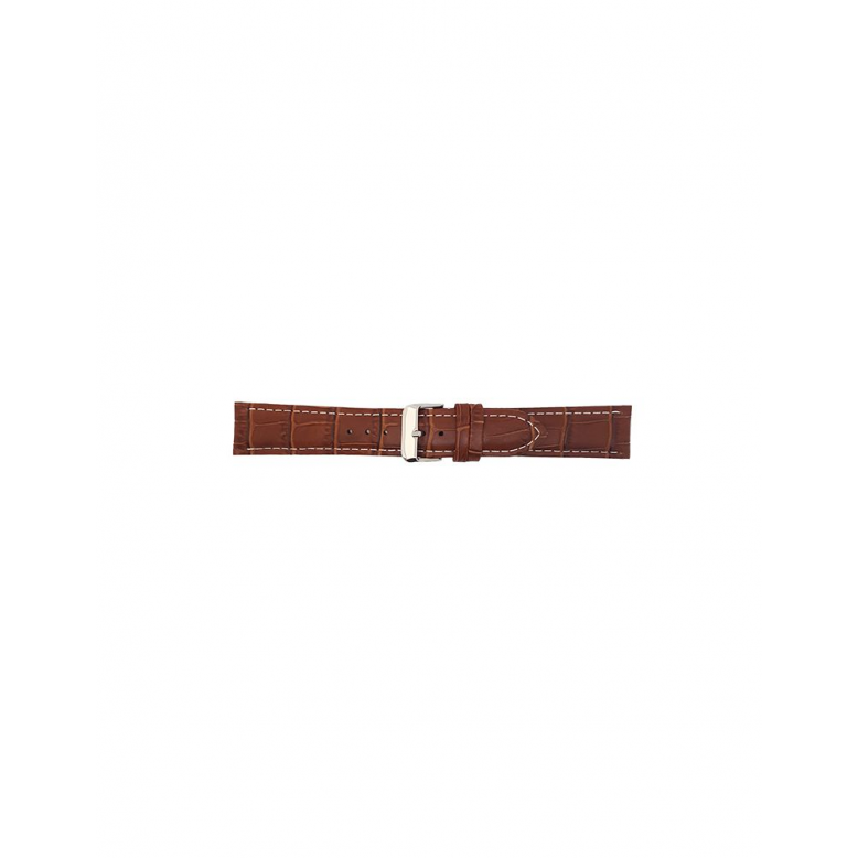Horlogeband 20mm Krokodillenprint Lichtbruin - 20736