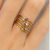 My Bendel Ring, staal verguld. Met Roze zirkonia steen (maat 16) - 22014