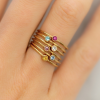 My Bendel Ring, staal verguld. Met Roze zirkonia steen (maat 16) - 22014