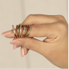 My Bendel Ring, edelstaal verguld met wit zirkonia - 22015 My Bendel Ring, edelstaal verguld met wit zirkonia - 22015