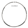 Charizzma Collier, zilver/zilver-oxie (buisdikte:3,54mm.- lengte:457cm.) - 17985