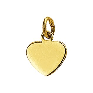 Hanger 14krt.goud graveerplaatje hart (8mm.) - 22053