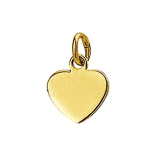 Hanger 14krt.goud graveerplaatje hart (8mm.) - 22053