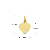 Hanger 14krt.goud graveerplaatje hart (8mm.) - 22053 Hanger 14krt.goud graveerplaatje hart (8mm.) - 22053