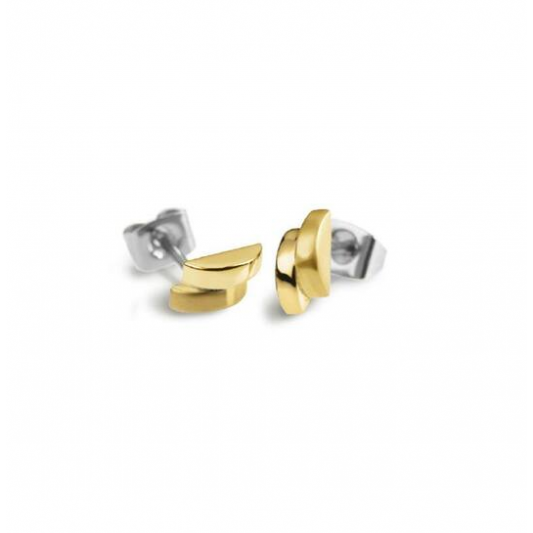 Boccia Oorknoppen, titanium/verguld model 0552-05 - 22071