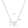 Collier, zilver gerhodineerd  met klaver (lengte: 40-45cm.) - 22073