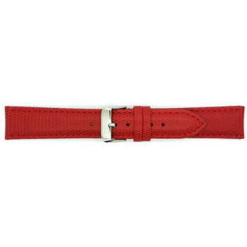 calf leather watch strap with fine lizard print and nubuck lining. This semi padded watch strap is soft and has a stainless steel buckle. - 22082 calf leather watch strap with fine lizard print and nubuck lining. This semi padded watch strap is soft and has a stainless steel buckle. - 22082