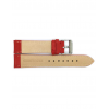 calf leather watch strap with fine lizard print and nubuck lining. This semi padded watch strap is soft and has a stainless steel buckle. - 22082