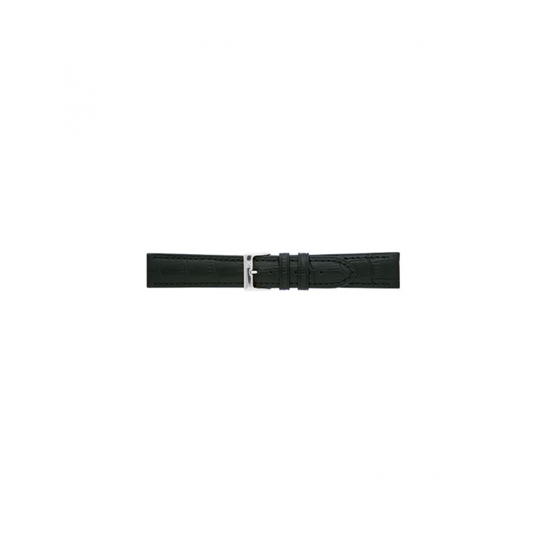 Horlogeband 12mm Zwart Krokodillenprint - 22081