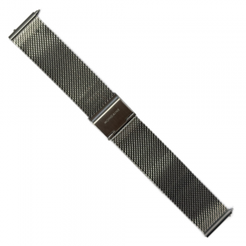 Mondaine Horlogeband, 18mm Milanese staal met haaksluiting - 22090
