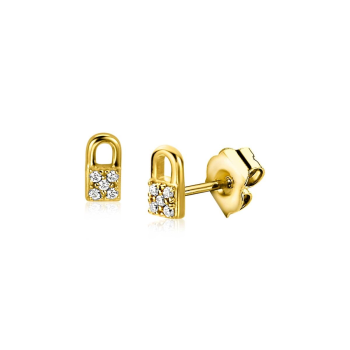 Zinzi Oorknoppen, Model ZIO2301 slotje met zirconia - 22213