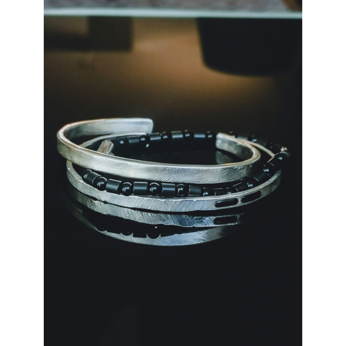 TAJ AMSTERDAM Kralen Herenarmband Nhean met Onyx (one size)(20cm) - 22278