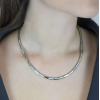 Boccia Collier, Titanium/bicolour Model 0866-02 (breedte schakel 3,5mm.) - 22295 Boccia Collier, Titanium/bicolour Model 0866-02 (breedte schakel 3,5mm.) - 22295