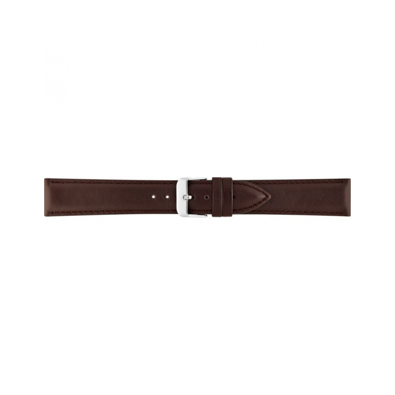 Eenvoudig kalfsleer, Gevulde, horlogeband met stalen gesp en dezelfde kleur stiksels. XL - 22315