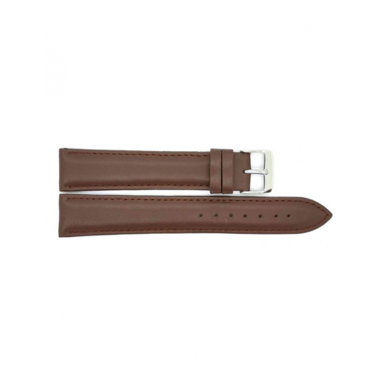 Eenvoudig kalfsleer, Gevulde, horlogeband met stalen gesp en dezelfde kleur stiksels. XL - 22315