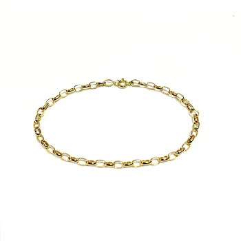 Armband, 14krt goud ankerschakel  (lengte: 18,5cm.) - 22326