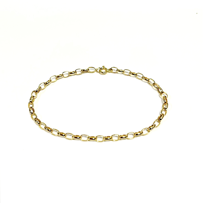 Armband, 14krt goud ankerschakel  (lengte: 18,5cm.) - 22326