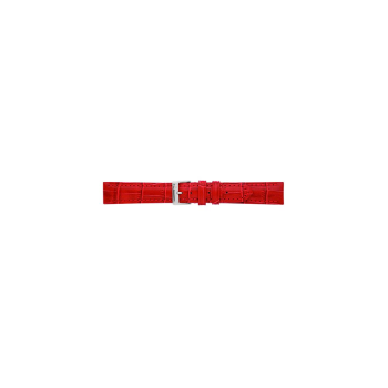 Horlogeband 18mm Rood Krokodillenprint. - 22318