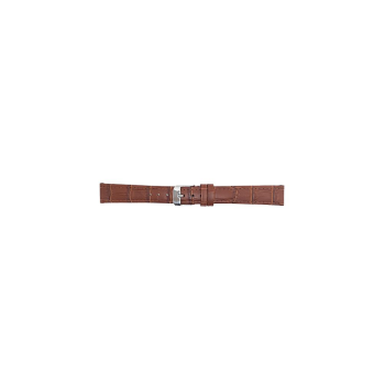 Horlogeband 18mm Bruin, krokodillenprint - 22320