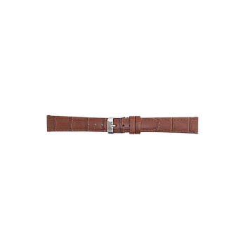 Horlogeband 18mm Bruin, krokodillenprint - 22320