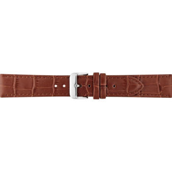 Horlogeband 18mm Bruin, krokodillenprint - 22320