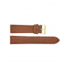 Horlogeband 18mm Bruin, krokodillenprint - 22320