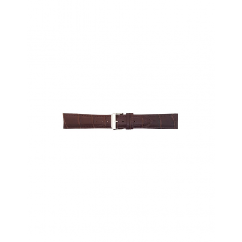 Horlogeband 16mm Bruin Krokodillenprint - 22321