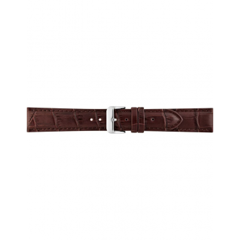 Horlogeband 16mm Bruin Krokodillenprint - 22321