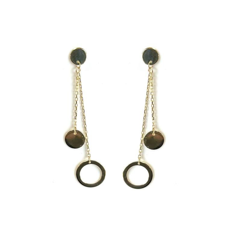 Oorhangers, 14krt.goud (lengte: 4cm.) - 22339 Oorhangers, 14krt.goud (lengte: 4cm.) - 22339