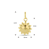 Hanger, 14krt.goud "zon" (9,5mm.) - 22347